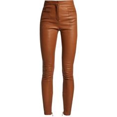 Balmain High-rise skinny leather trousers