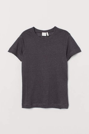 Linen T-shirt - Gray