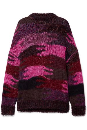 Saint Laurent | Intarsia knitted sweater | NET-A-PORTER.COM