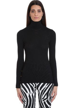 Versace Turtle Neck Black Wool Sweater