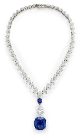 Cartier sapphire diamond necklace