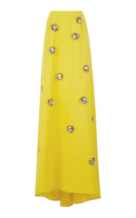 Embellished Crepe Maxi Skirt by DELPOZO | Moda Operandi
