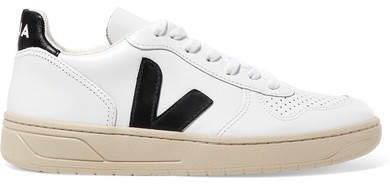 V-10 Leather Sneakers - White