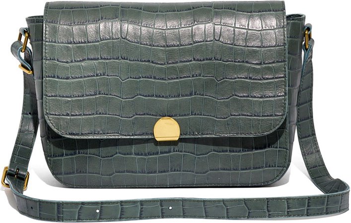 The Abroad Shoulder Bag: Croc Embossed Leather Edition