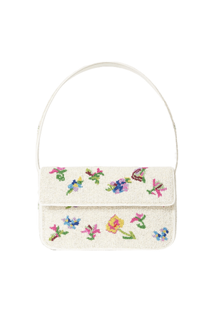 Staud - TOMMY BEADED BAG in FIRST BLOOM DAY