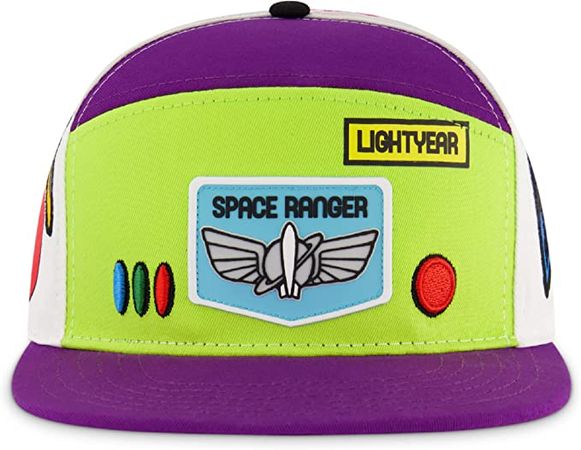 Concept One Disney Pixar Toy Story 4 Baseball Cap, Buzz Lightyear Adult Snapback Hat with Flat Brim, Multicolor, One Size at Amazon Men’s Clothing store