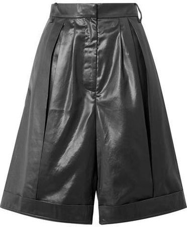 Pleated Shell Shorts - Black