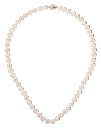 Shop Yoko London 18kt white gold and Freshwater pearl necklace with Express Delivery - FARFETCH