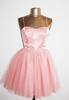 Pink satin ballerina dress