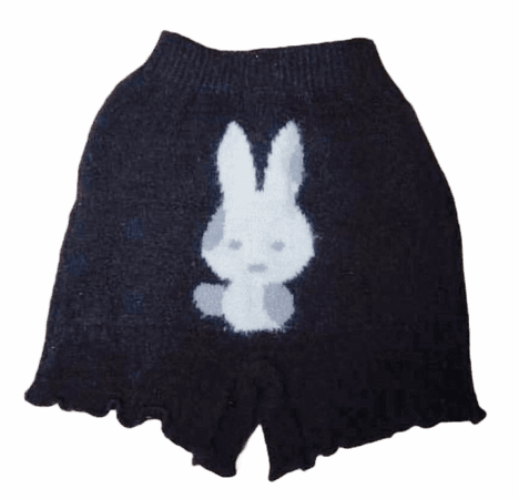 knit rabbit shorts