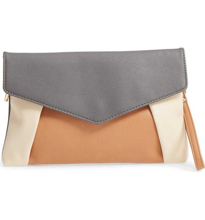 Emperia Shea Tricolor Faux Leather Clutch | Nordstrom