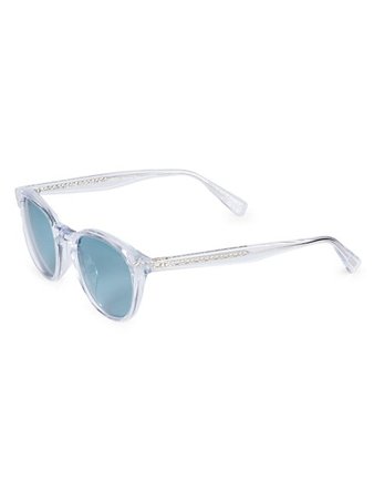Shop Oliver Peoples Desmon Sun 50MM Round Sunglasses | Saks Fifth Avenue