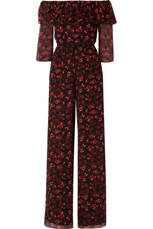 Rachel Zoe | Samura off-the-shoulder floral-print silk-crepon jumpsuit | NET-A-PORTER.COM