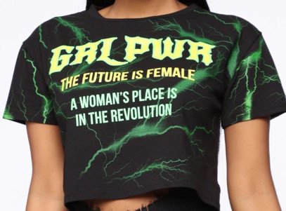 fashion nova women of power t shirt