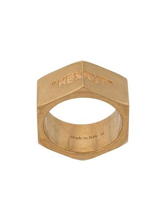 Gold Off-White Hexnut ring OMOC006E20MET0017600 - Farfetch