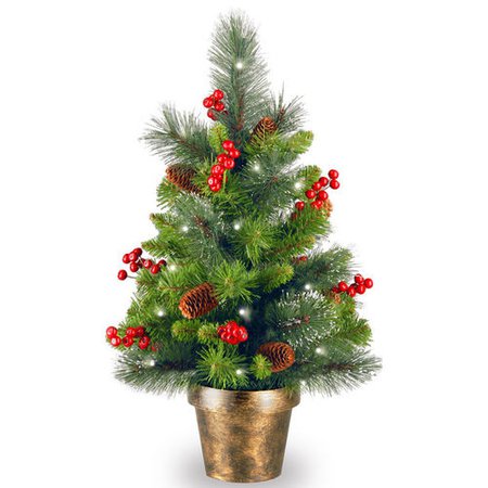 Clear or Multi-Colored pre-lit Small Spruce Christmas Tree