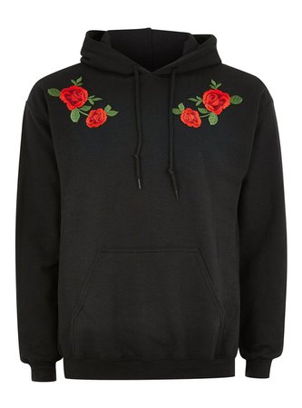 Black Rose Hoodie - Hoodies & Sweatshirts - Clothing - TOPMAN USA