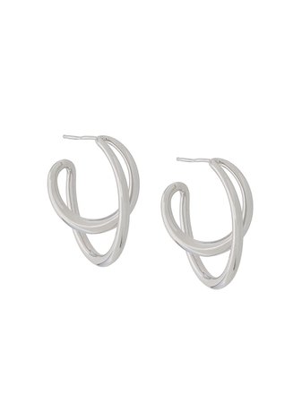 Charlotte Chesnais Initial Hoop Earrings - Farfetch