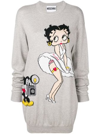 Moschino Betty Boop sweater dress $495 - Buy Online SS18 - Quick Shipping, Price