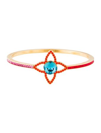 Louis Vuitton Crystal Eye Candy Fleur Bangle - Bracelets - LOU219561 | The RealReal