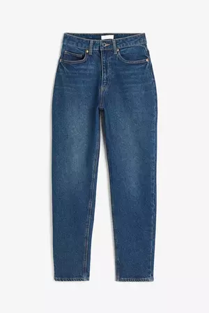 Slim Mom High Ankle Jeans - Dark denim blue - Ladies | H&M GB