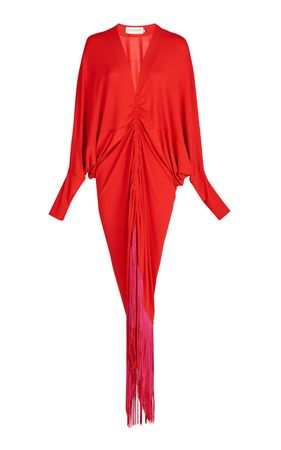 Rosalyn Fringe-Detailed Draped Maxi Dress By Silvia Tcherassi | Moda Operandi
