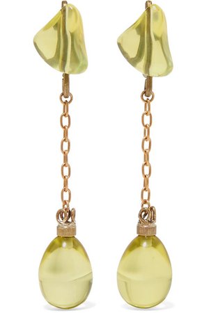 Marni | Gold-tone and resin earrings | NET-A-PORTER.COM