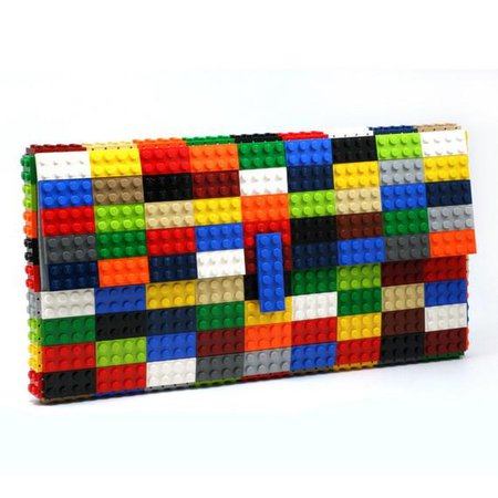 Oversize multicolor clutch made entirely of LEGO bricks FREE | Etsy