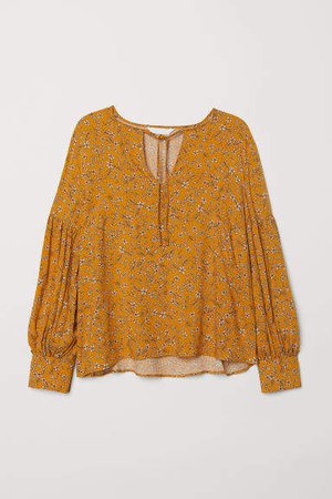 H&M+ Patterned Blouse - Yellow