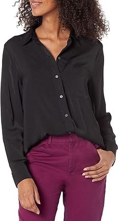 GAP Women's Long Sleeve Button-Down Blouse Easy Shirt at Amazon Women’s Clothing store