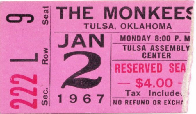The Monkees ticket