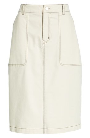 BP. Contrast Stitch Utility Midi Skirt (Regular & Plus Size) | Nordstrom