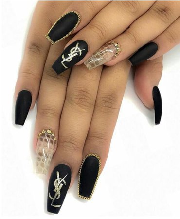 YSL acrylic nails