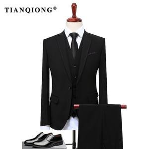 TIAN QIONG Famous Brand Mens Suits Wedding Groom Plus Size 3 Pieces Sl – Rockin Docks Deluxephotos