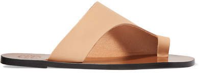 ATP Rosa Cutout Leather Sandals - Beige