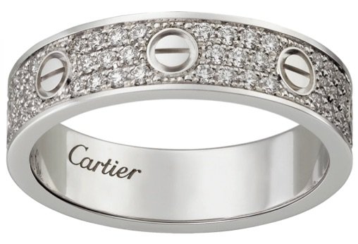 Cartier | LOVE Wedding Band, diamond-paved – White Gold