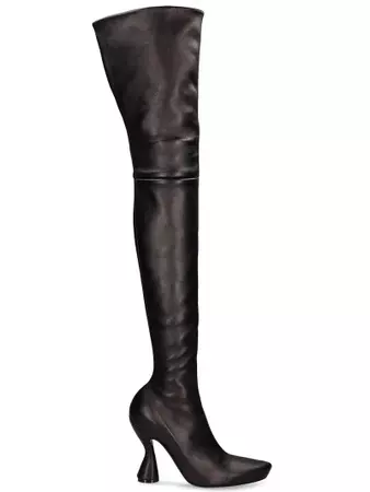 105mm muse knee high leather boots - Lanvin - Women | Luisaviaroma