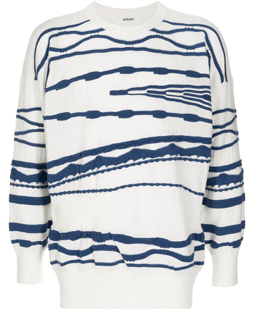 sulvam abstract-pattern knitted jumper