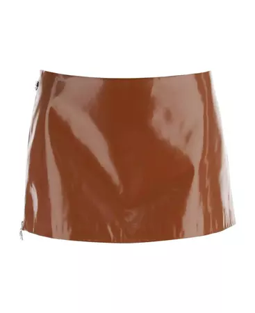 Acne Studios Glossy Mini Skirt With Zip | italist