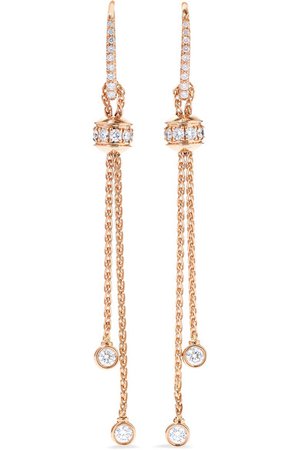 Piaget | Possession 18-karat rose gold diamond earrings | NET-A-PORTER.COM