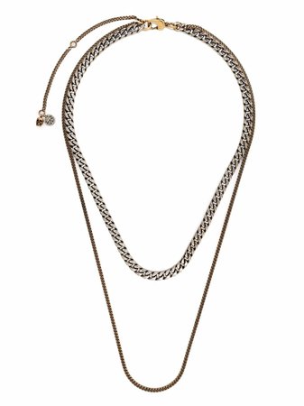 Alexander McQueen double-chain two-tone necklace - FARFETCH