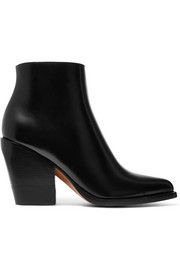 Saint Laurent | Lou patent-leather ankle boots | NET-A-PORTER.COM