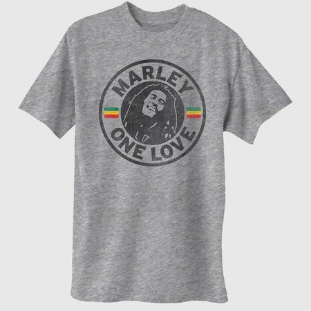 Men's Bob Marley Short Sleeve Graphic T-Shirt Heather Gray : Target