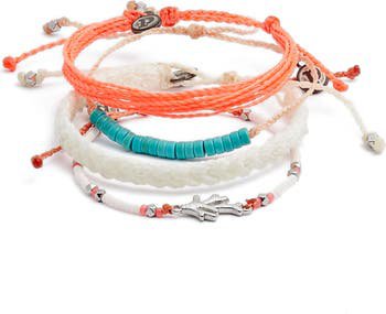Pura Vida Tropical Reef 4-Pack String Bracelets | Nordstrom