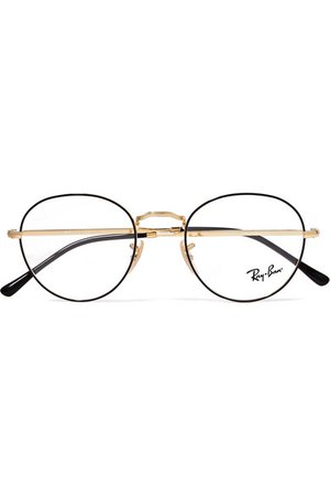 Ray-Ban | Round-frame acetate and gold-tone optical glasses | NET-A-PORTER.COM