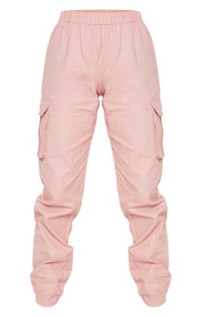 Petite Dusty Pink Pocket Detail Cargo Trousers  $45.00