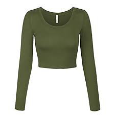 olive shirt crop top - Google Search