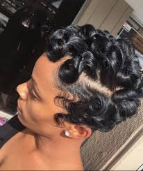 black women pin curls