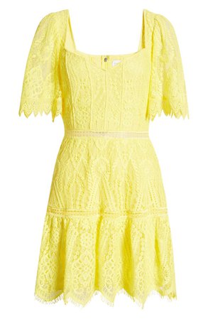 Saylor Zuzanna Lace Flutter Sleeve Minidress | Nordstrom