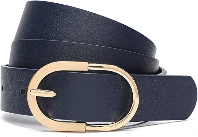 Amazon.com: Tanpie Womens Leather Waist Belts for Jeans Pants with Gold Buckle : Clothing, Shoes & Jewelry